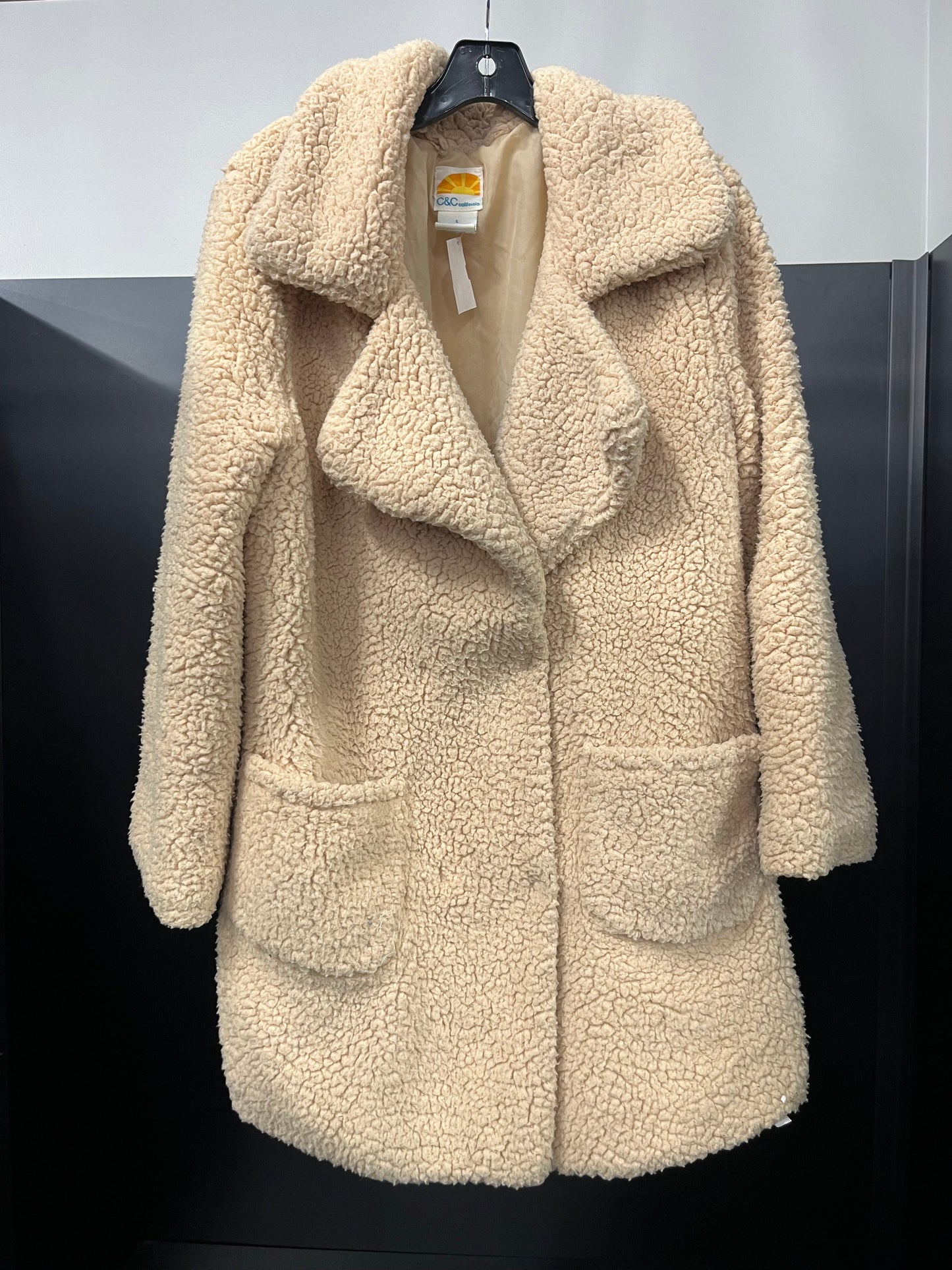 Jacket Faux Fur & Sherpa By C And C Size: L