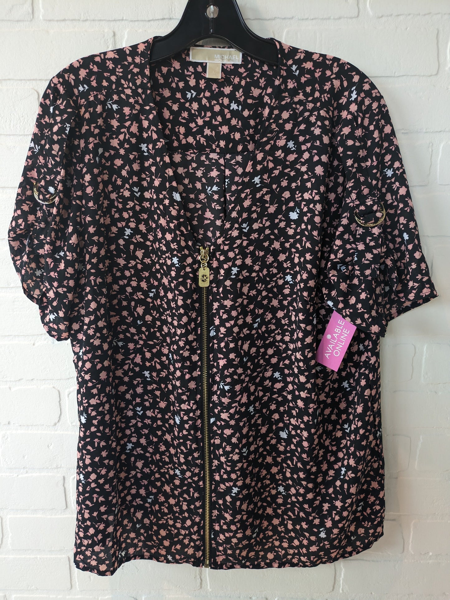 Blouse Short Sleeve By Michael Kors Size: L