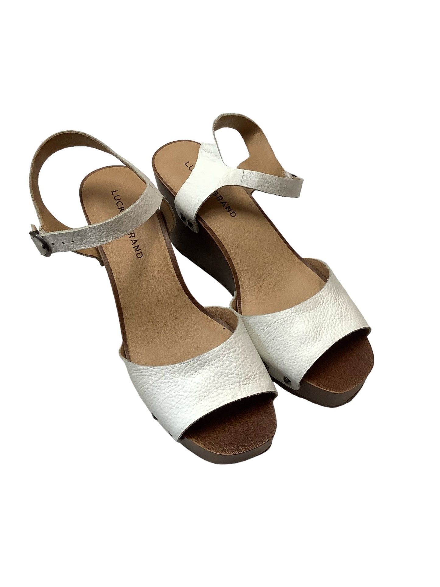 Sandals Heels Wedge By Lucky Brand Size: 8.5