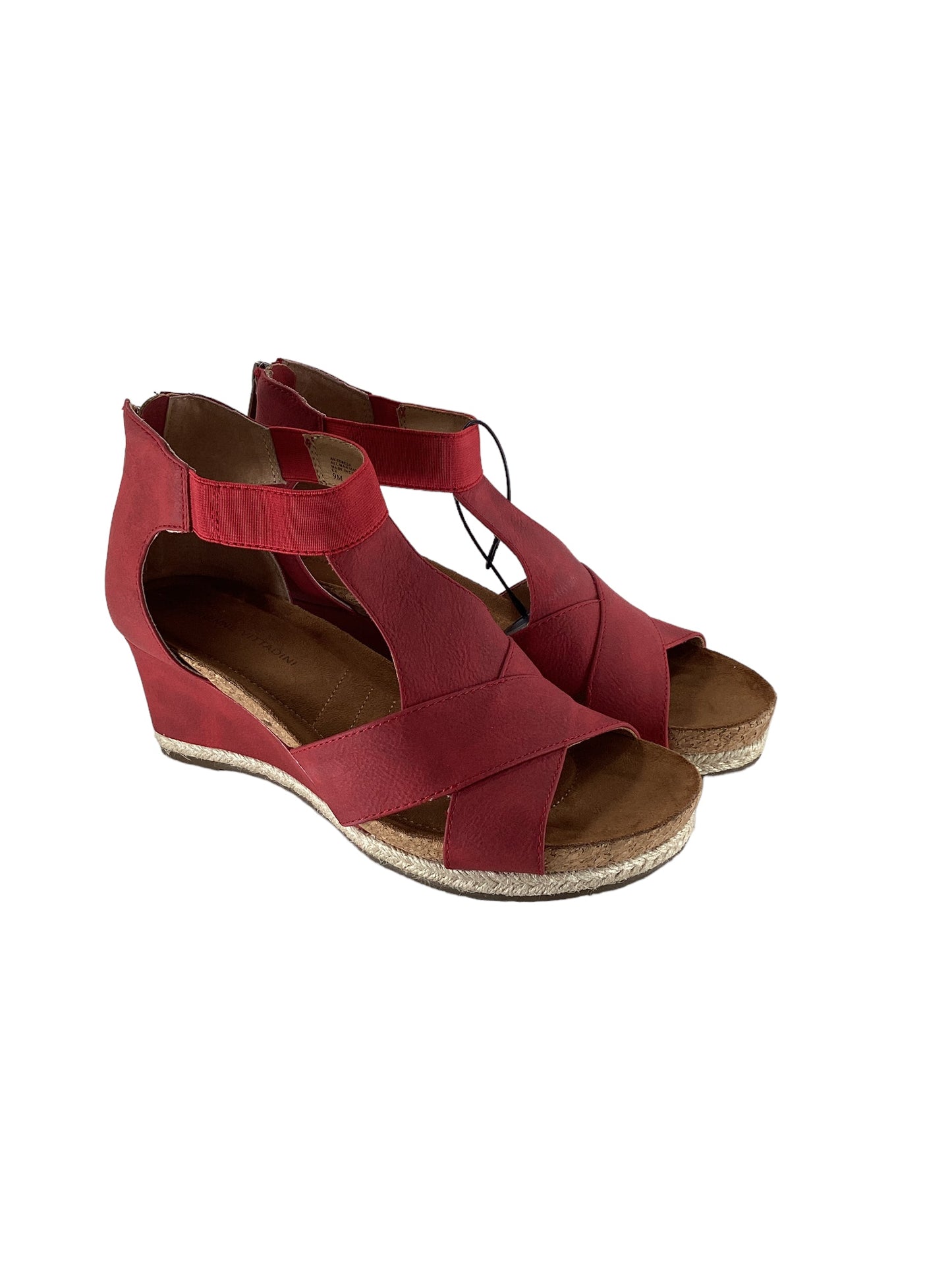 Sandals Heels Wedge By Adrienne Vittadini Size: 9