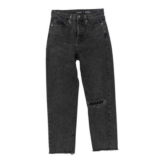 Jeans Straight By Old Navy In Black Denim, Size:4