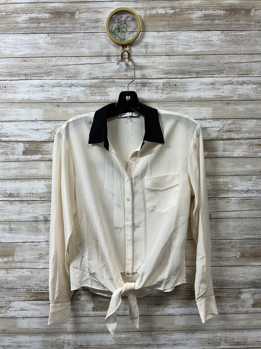 Blouse Ls By Trina Turk In Black & Cream, Size:Xsp