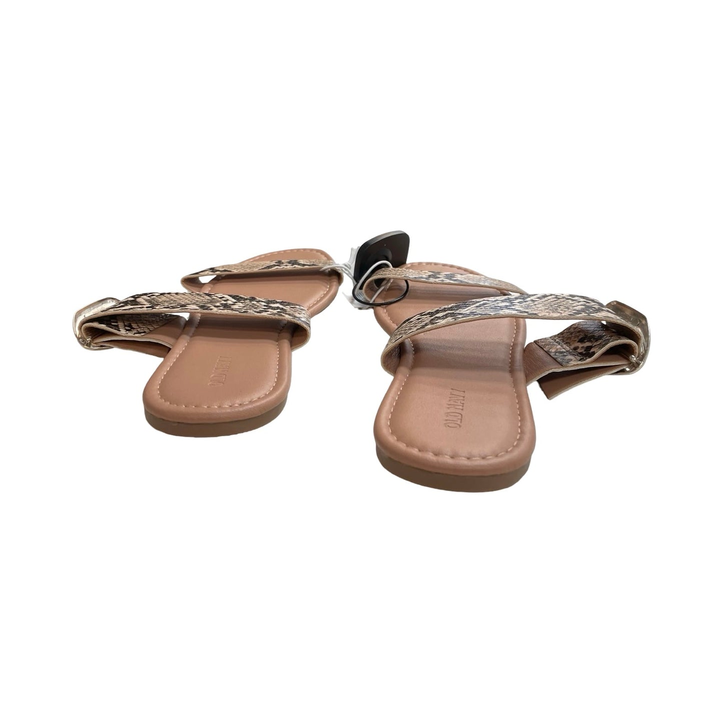 Sandals Flats By Old Navy In Snakeskin Print, Size:8