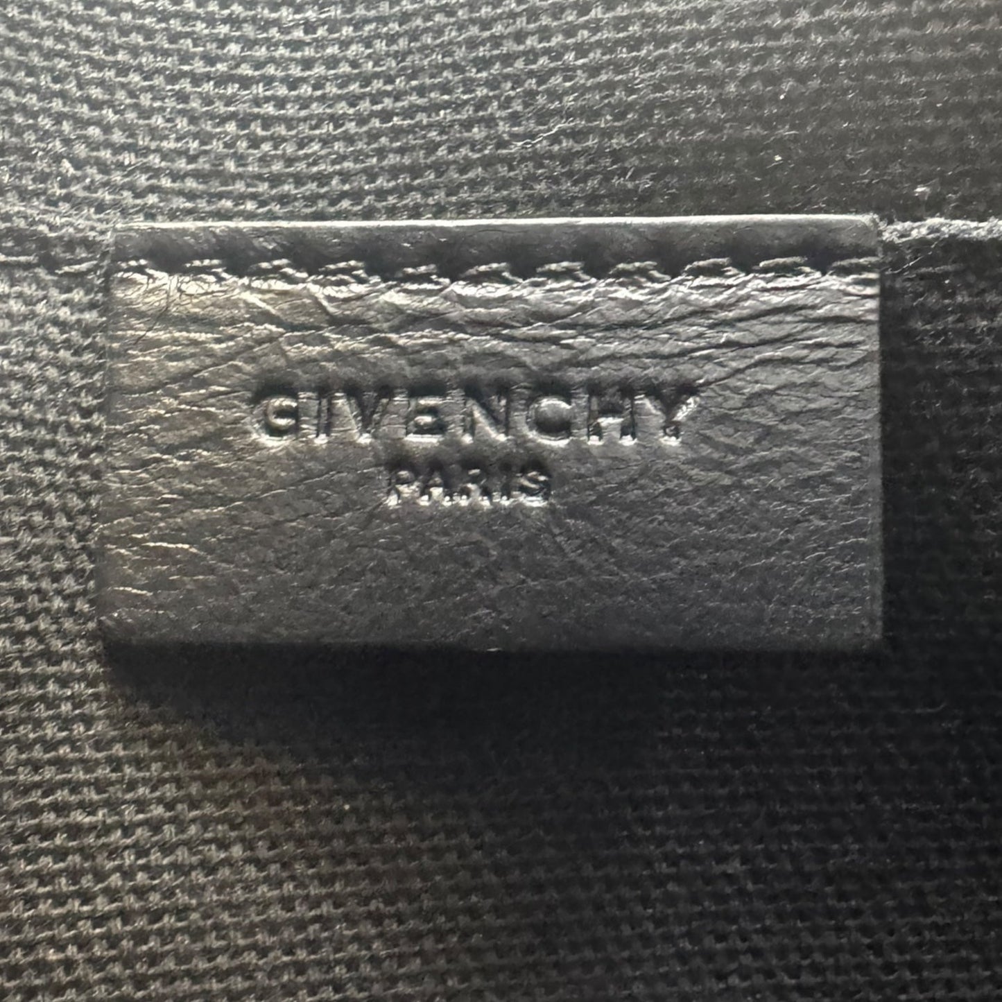 Antigona Patent Croc Embossed Clutch Luxury Designer By Givenchy, Size: Large