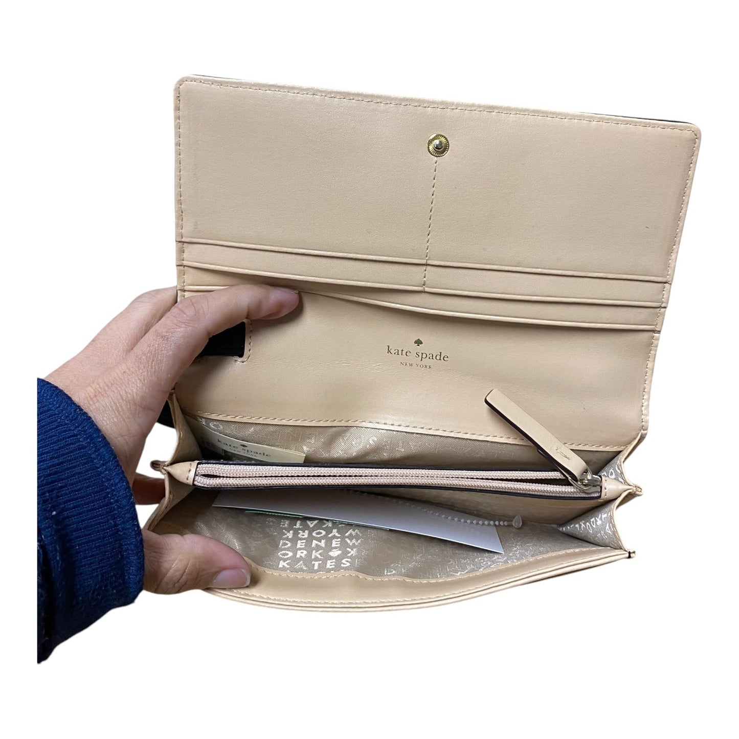 Wristlet Designer By Kate Spade In Black, Size:Large