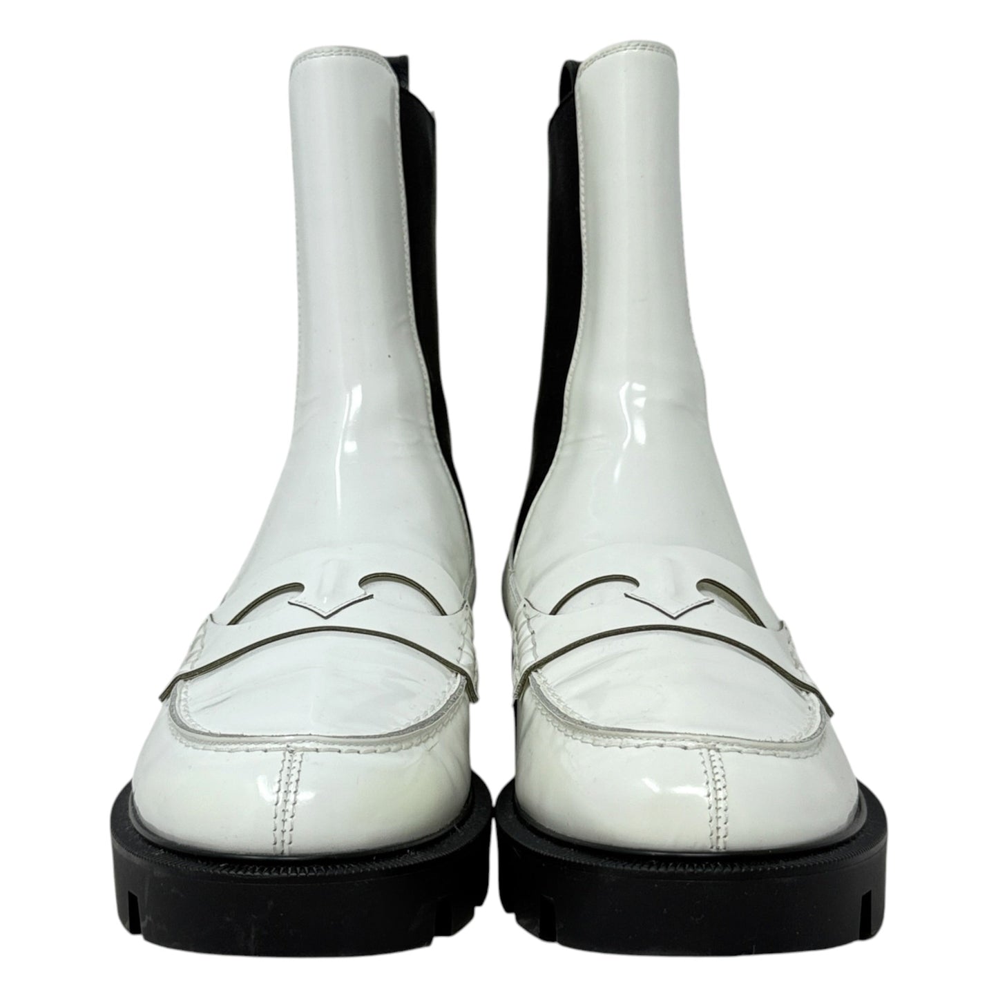 Montezu Lug  Boots Luxury Designer By Christian Louboutin In White, Size: 9.5 (39.5)