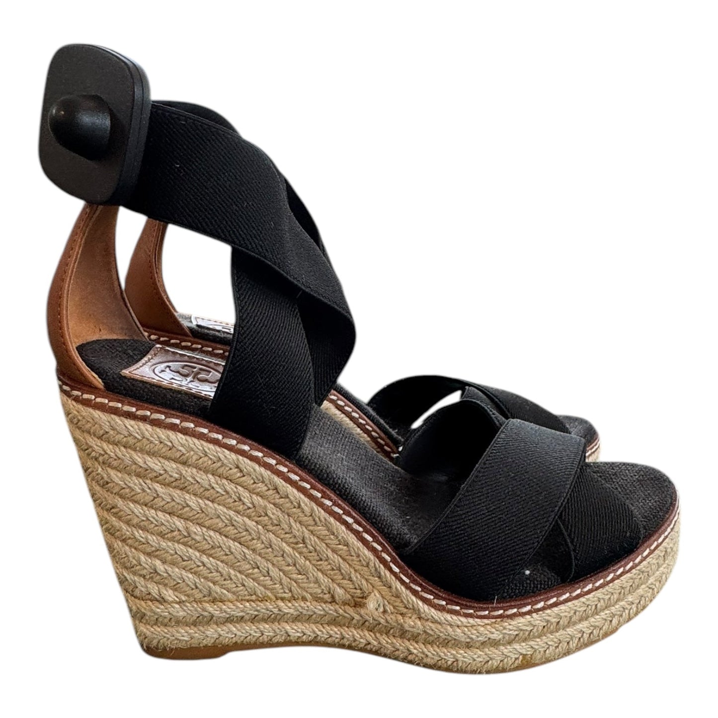 Shoes Designer By Tory Burch In Black & Tan, Size:6