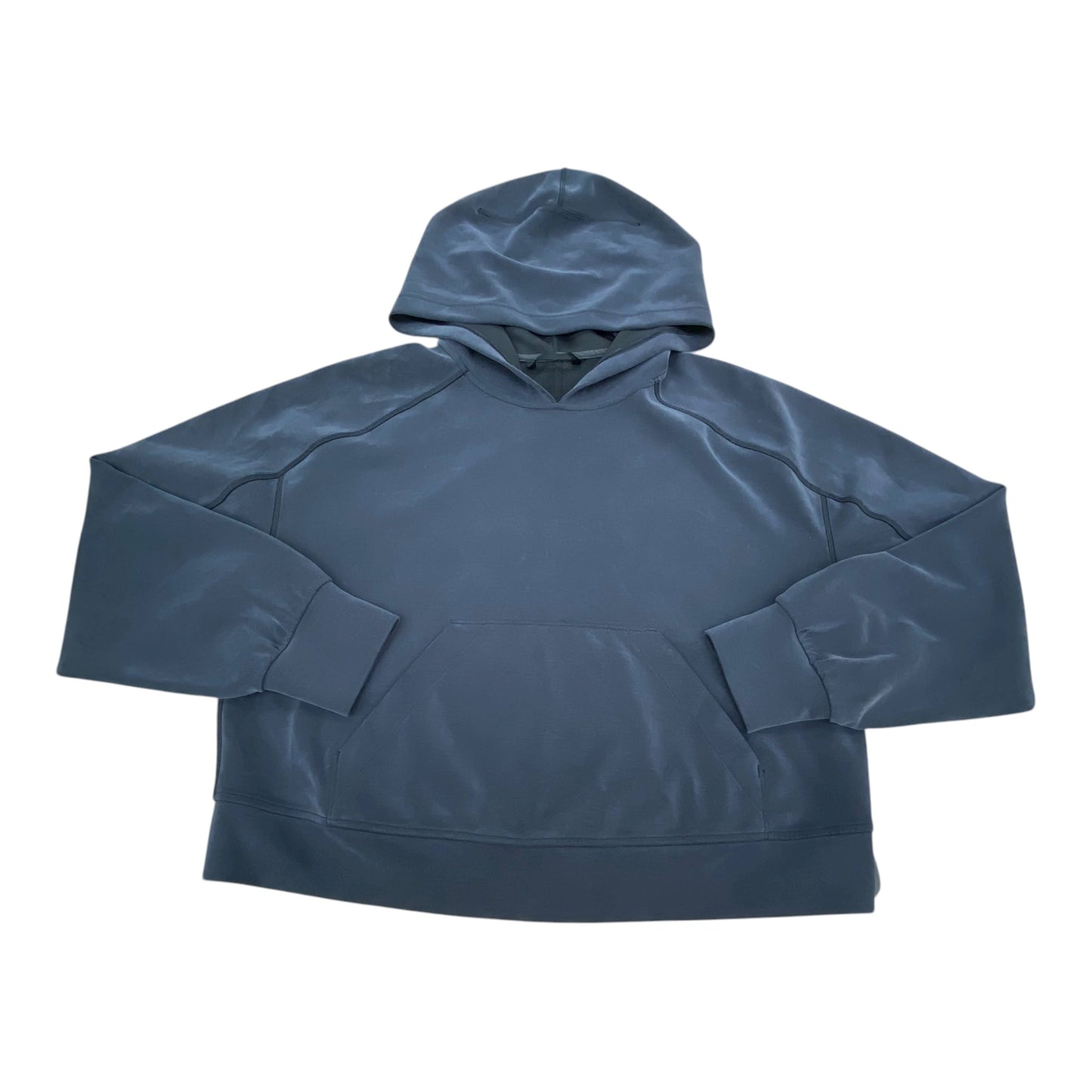 Athletic Sweatshirt Hoodie By Lululemon In Grey, Size:8