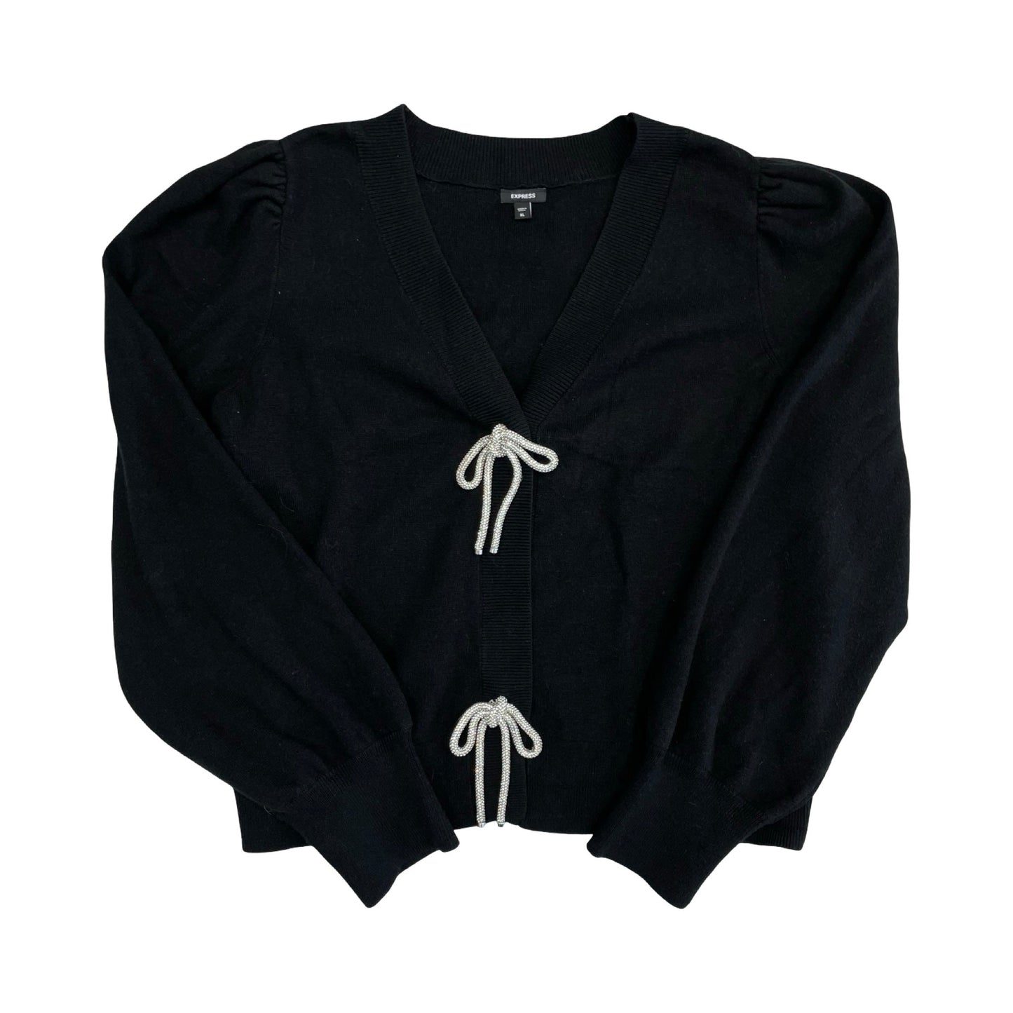 Sweater Cardigan By Express In Black, Size:Xl