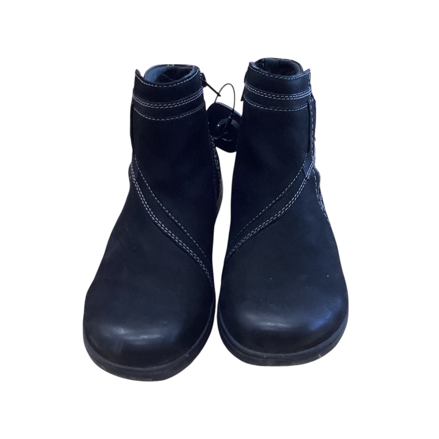 Boots Ankle Flats By Clarks In Black, Size:7.5