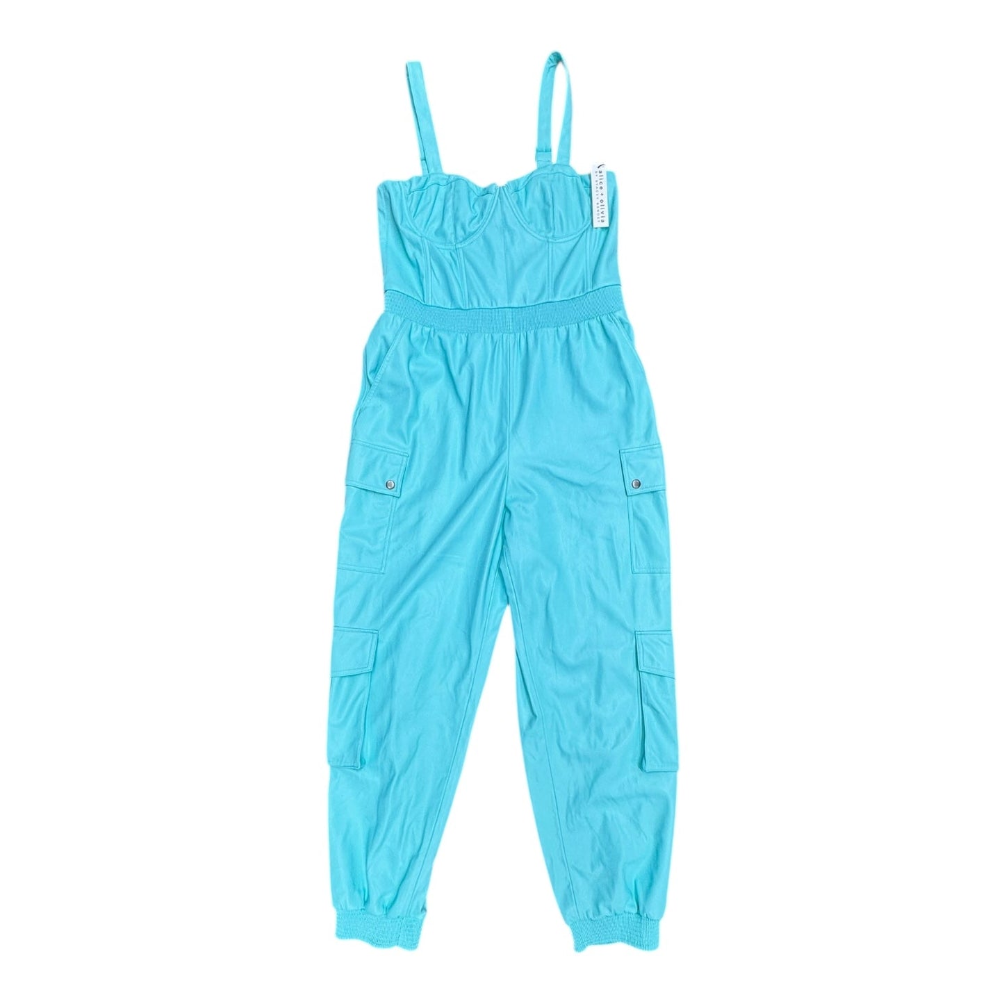 Jumpsuit Designer By Alice + Olivia In Blue, Size:L (14)