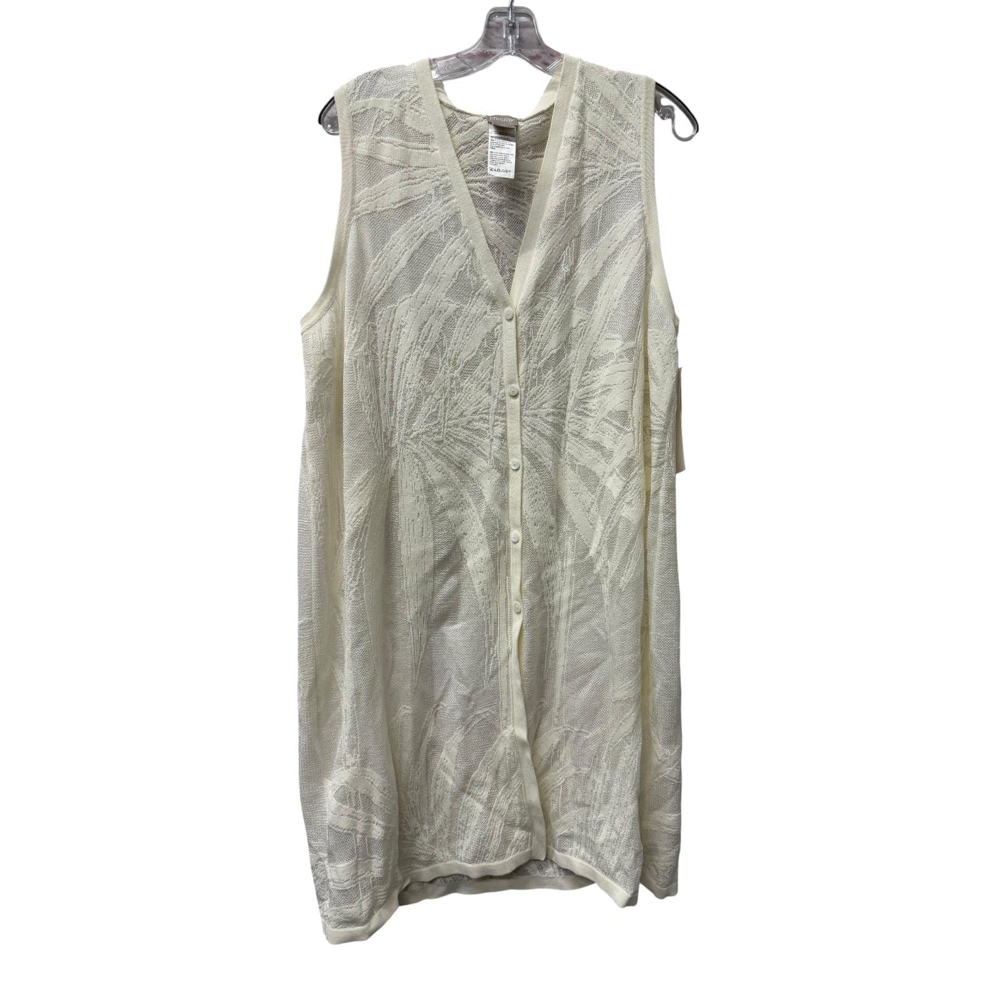 Cardigan By Chicos In Cream, Size:Xlp