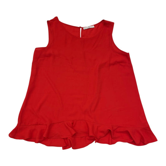 Top Sleeveless By Signature Collection In Red, Size:Xl