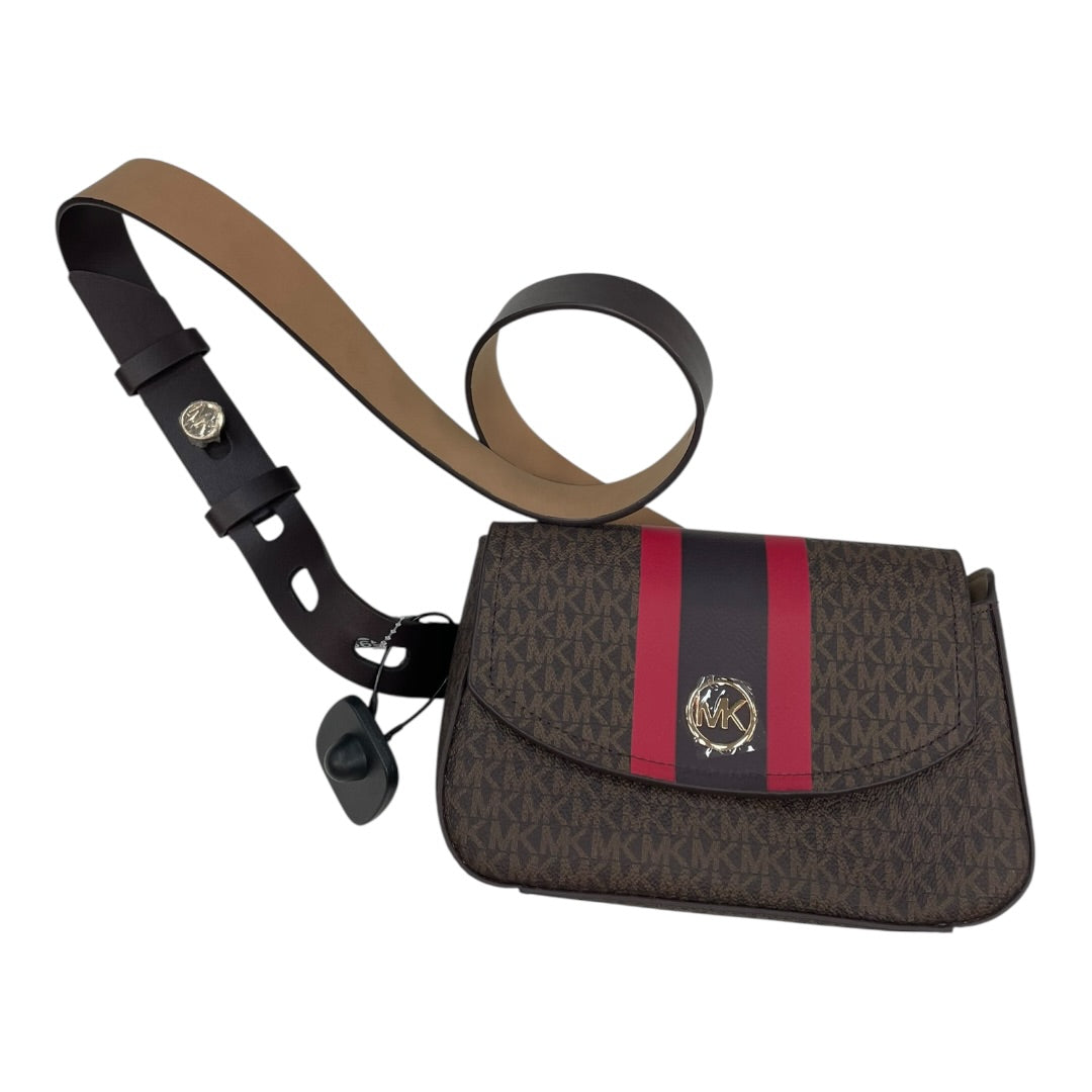 Handbag Designer By Michael Kors In Brown & Red, Size:Small