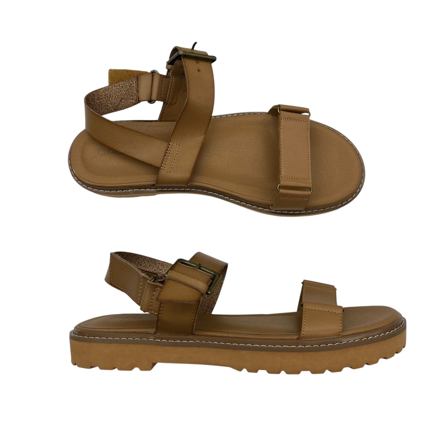Sandals Flats By Falls Creek In Tan, Size:11
