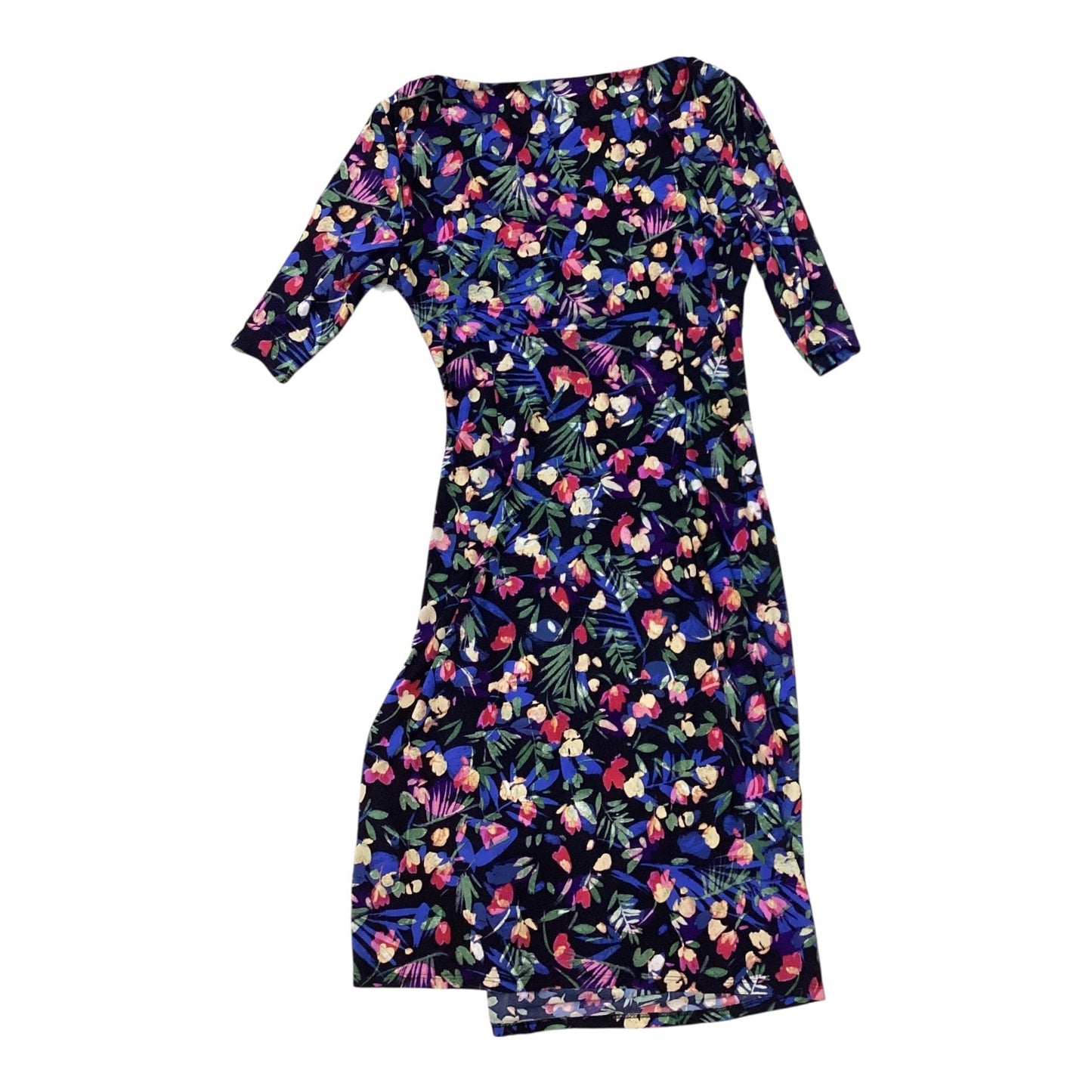 Dress Casual Midi By Lauren By Ralph Lauren In Floral Print, Size:S