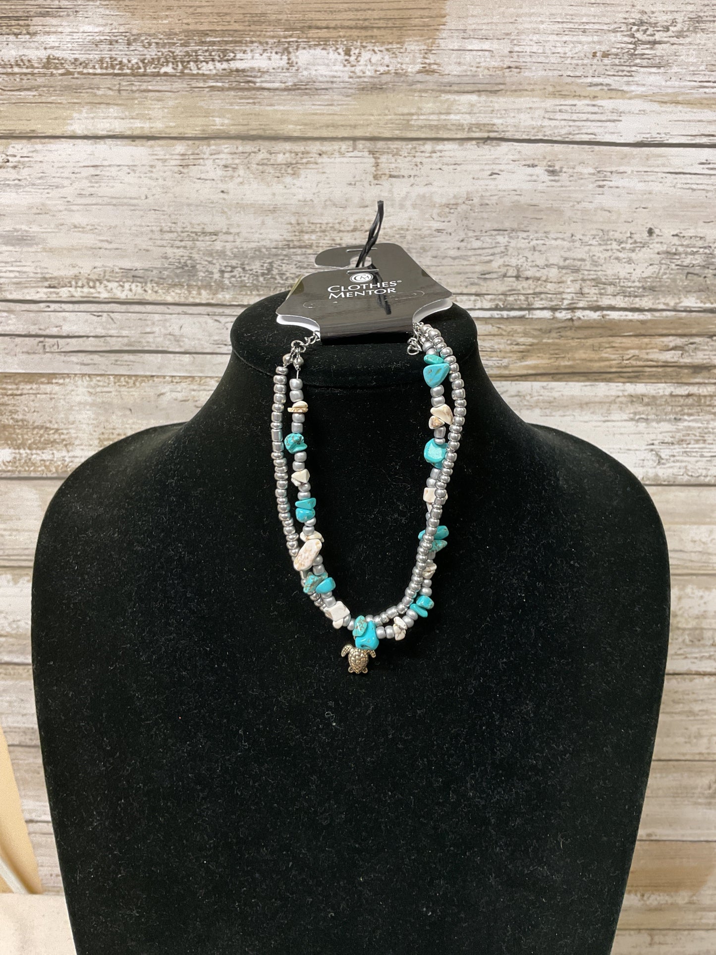 Anklet By Clothes Mentor In Blue & Silver