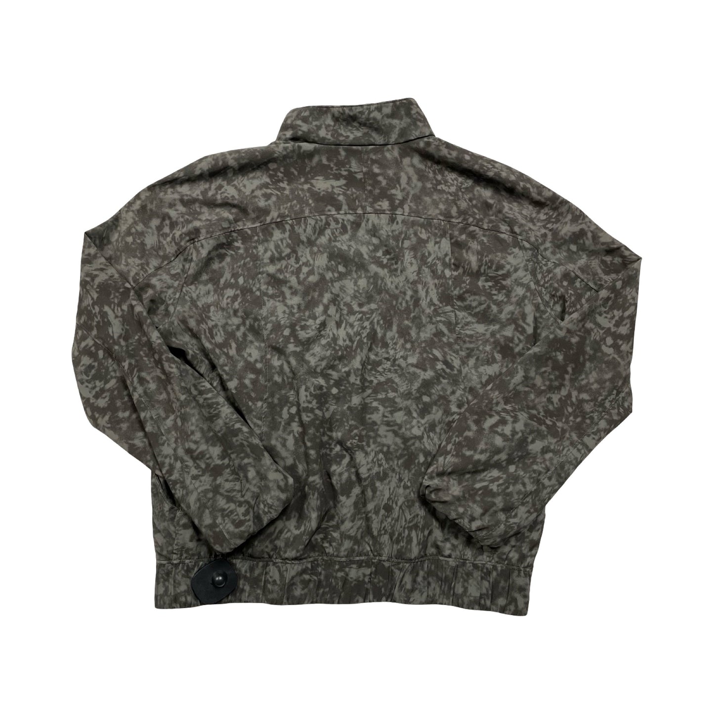 Athletic Jacket By Lululemon In Black & Green, Size:6