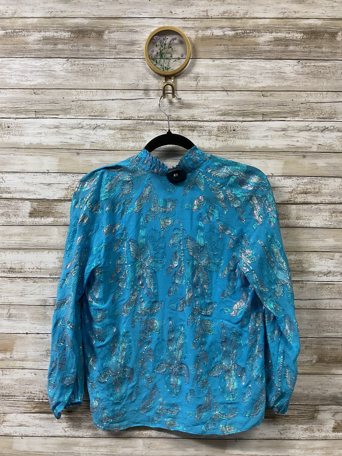 Blouse Designer By Lilly Pulitzer In Blue, Size:Xs