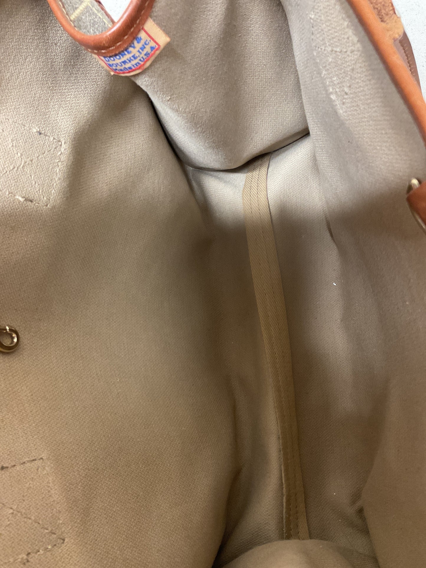 Handbag Designer By Dooney And Bourke In Brown & Grey, Size:Medium