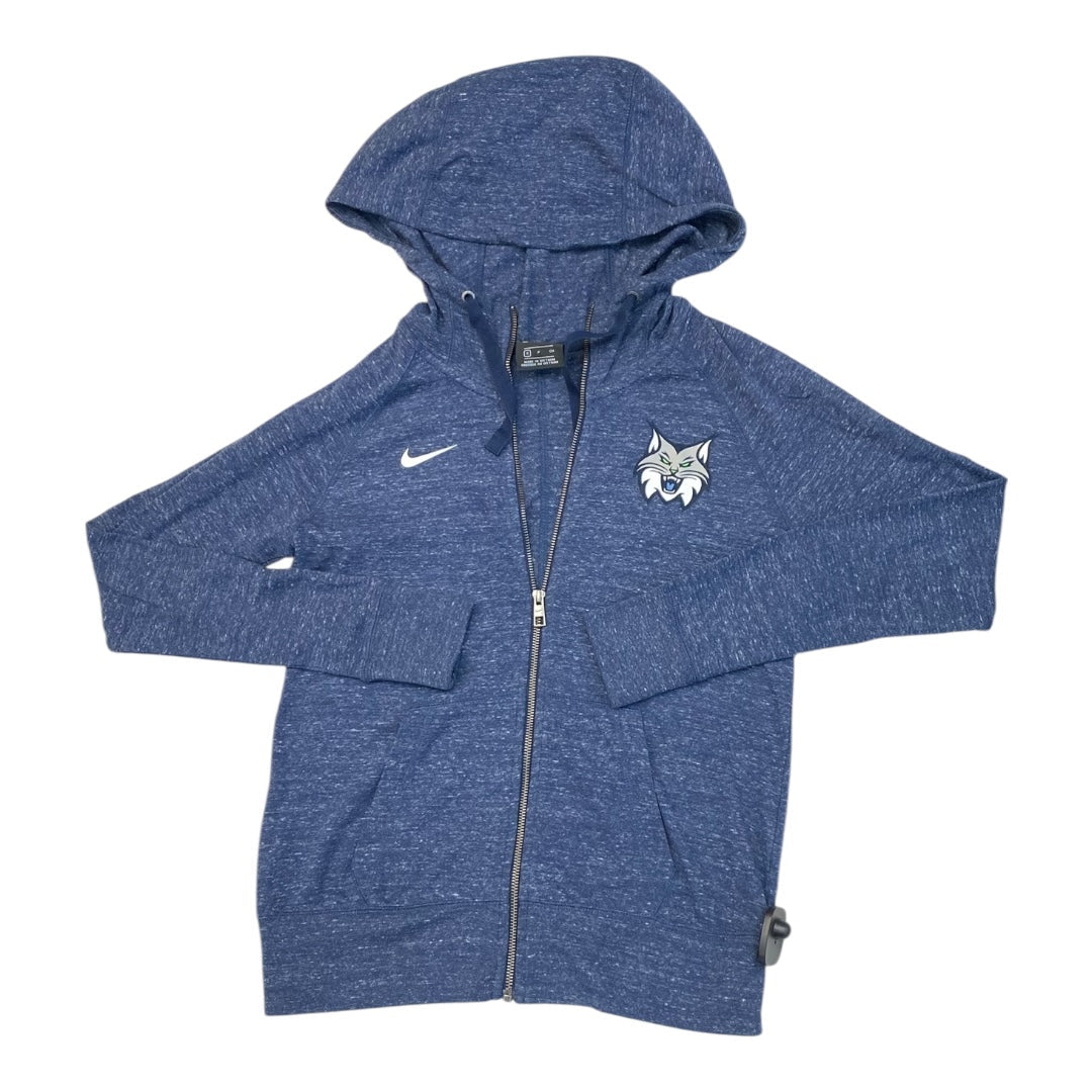 Athletic Jacket By Nike In Blue, Size:S