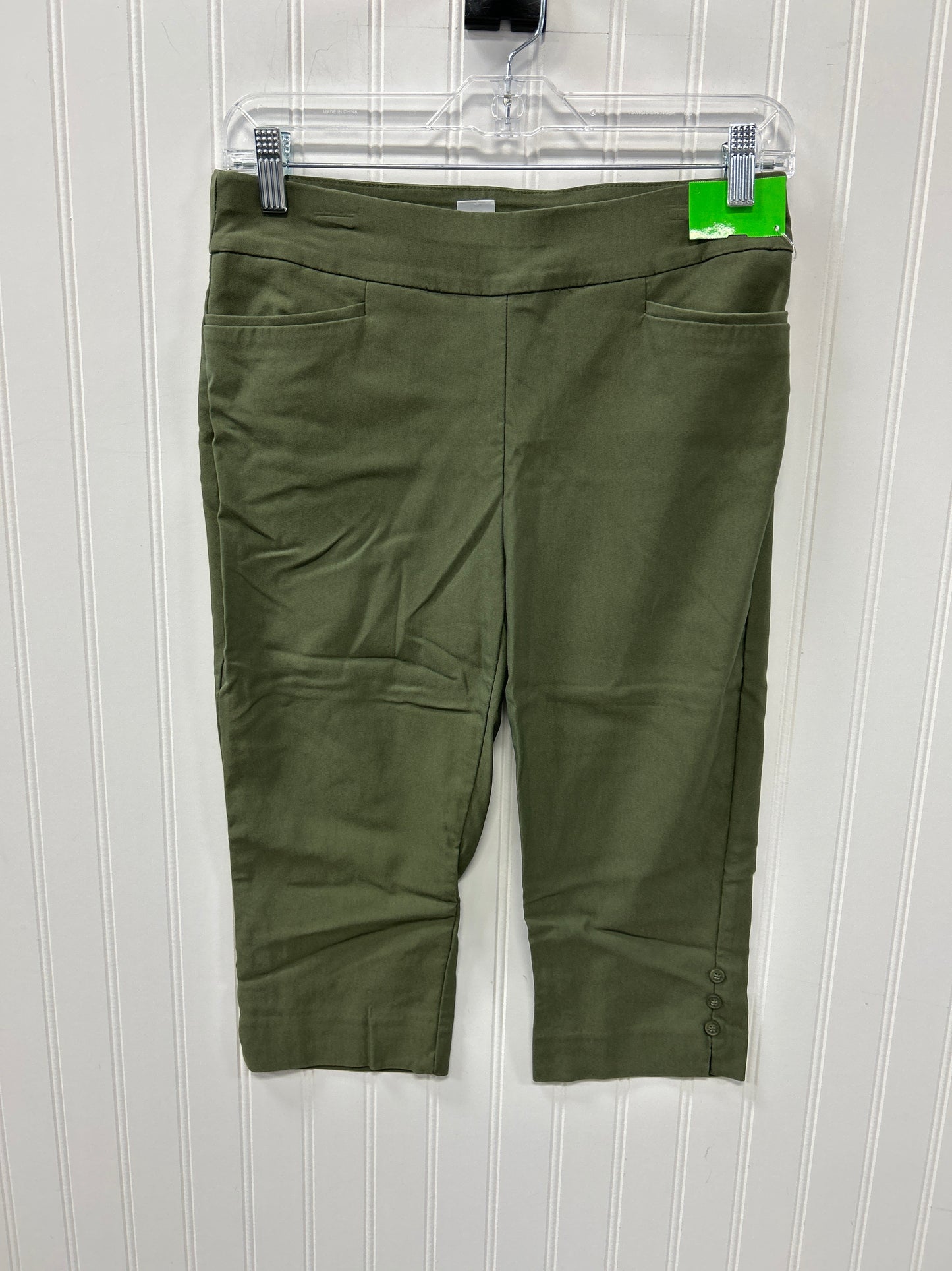 Pants Cropped By Chicos In Green, Size:2
