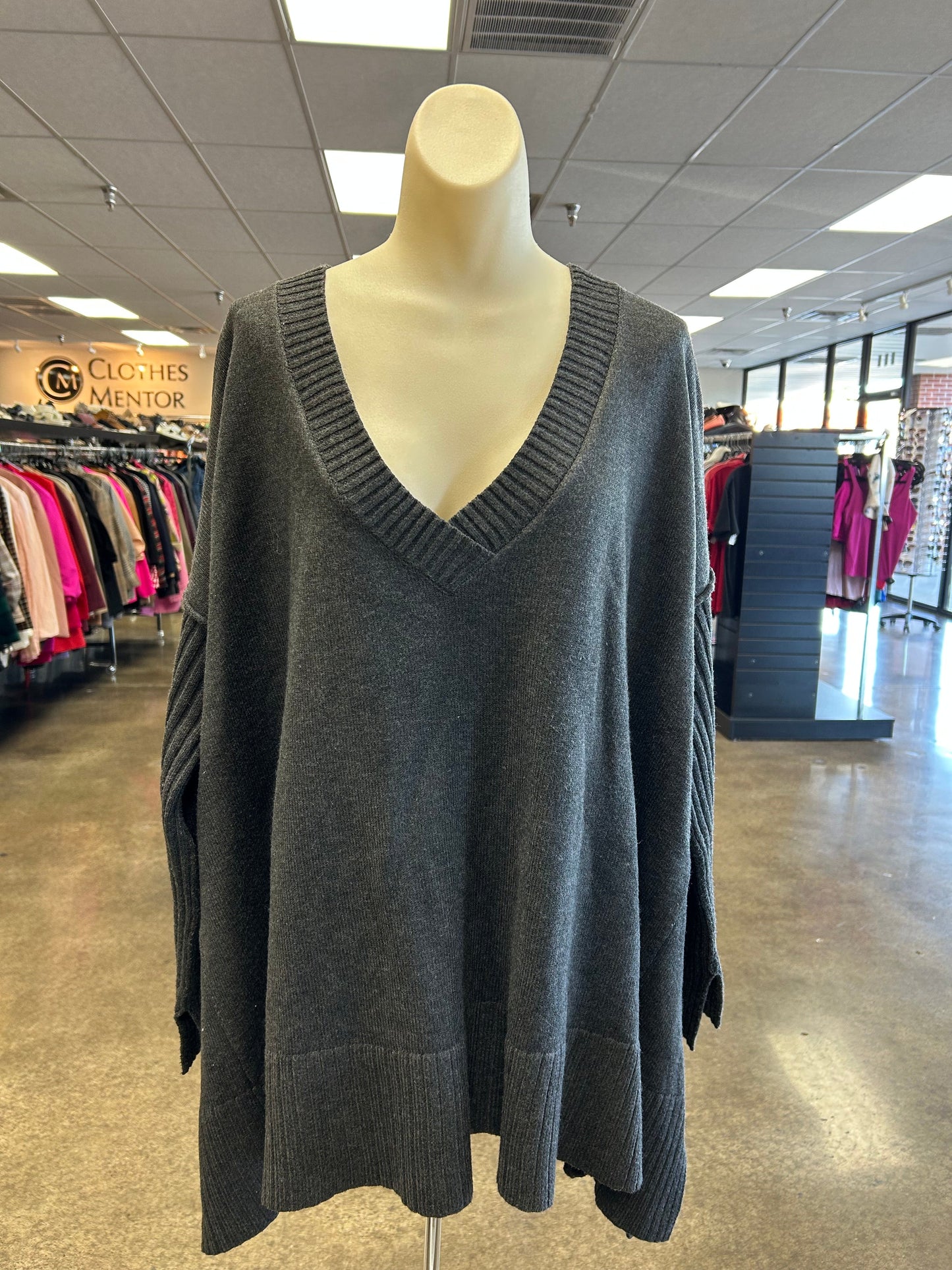 Sweater By Free People In Grey, Size:M