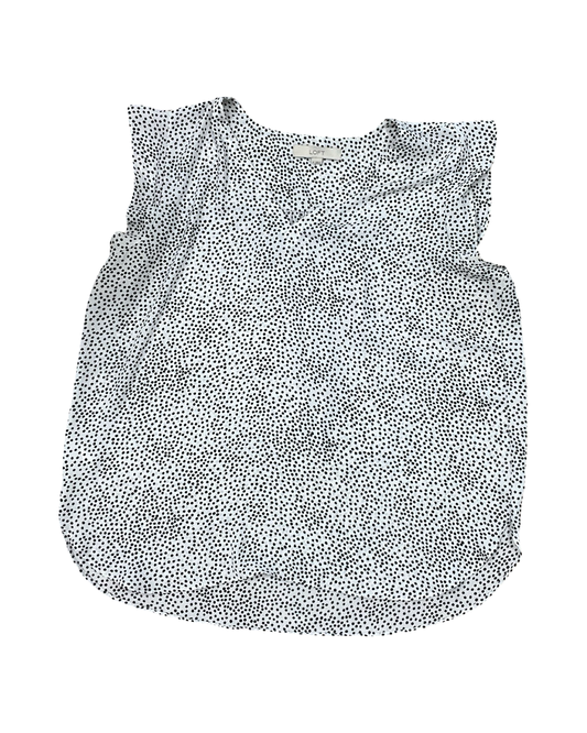 Top Sleeveless By Loft In Black & White, Size:Xl
