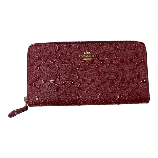 Wallet Designer By Coach In Red, Size:Medium