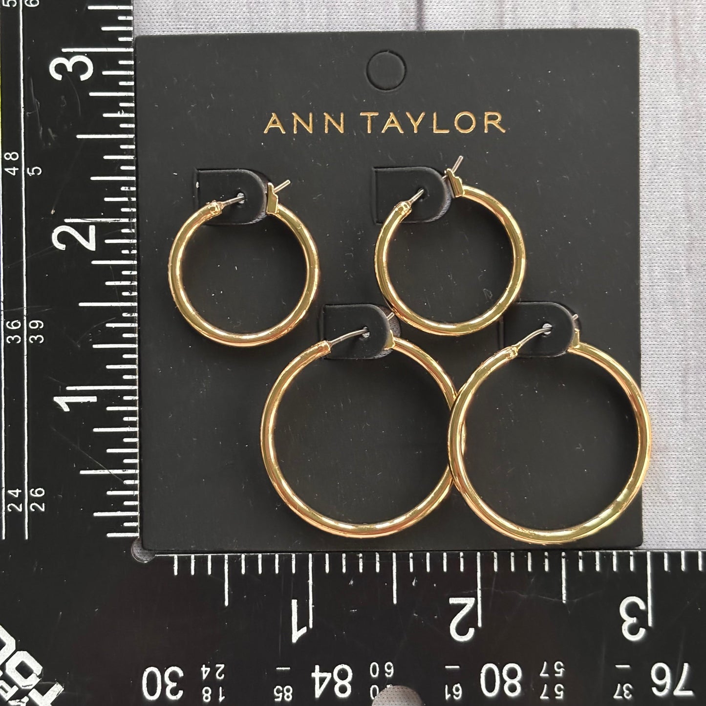 Earrings Hoop By Ann Taylor, Size: 02 Piece Set