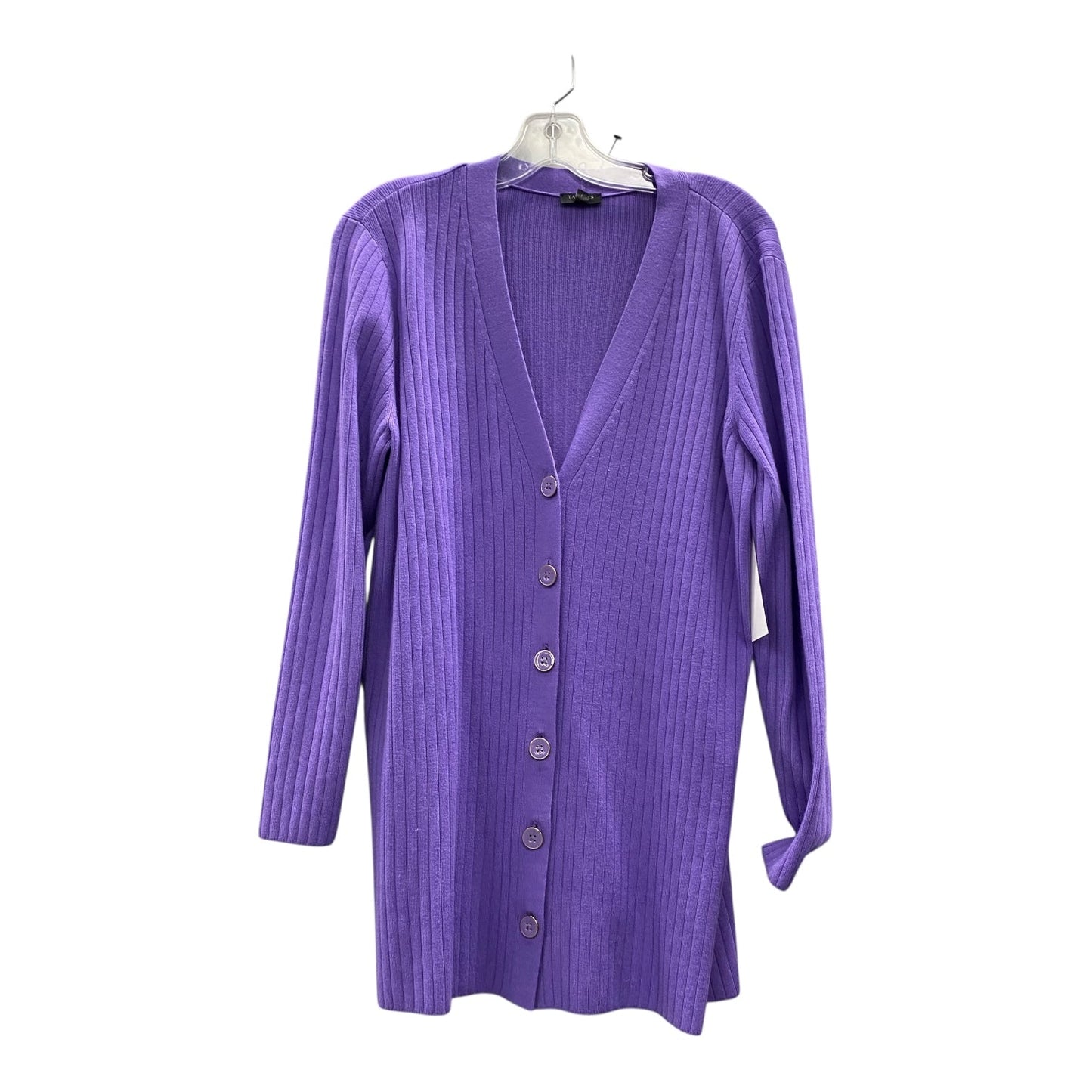 Sweater Cardigan By Talbots In Purple, Size:Lp