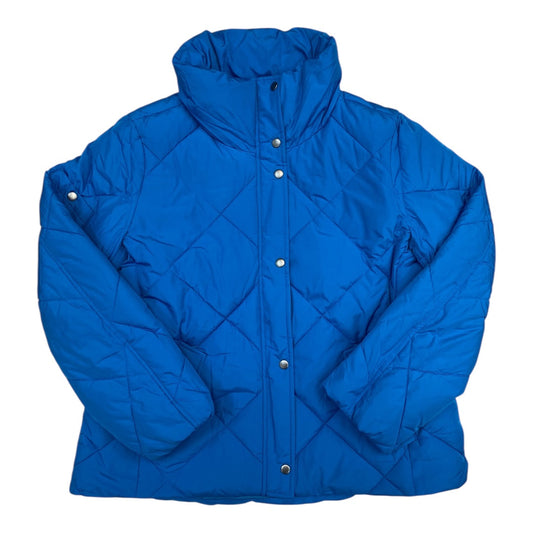 Jacket Puffer & Quilted By Talbots In Blue, Size:L
