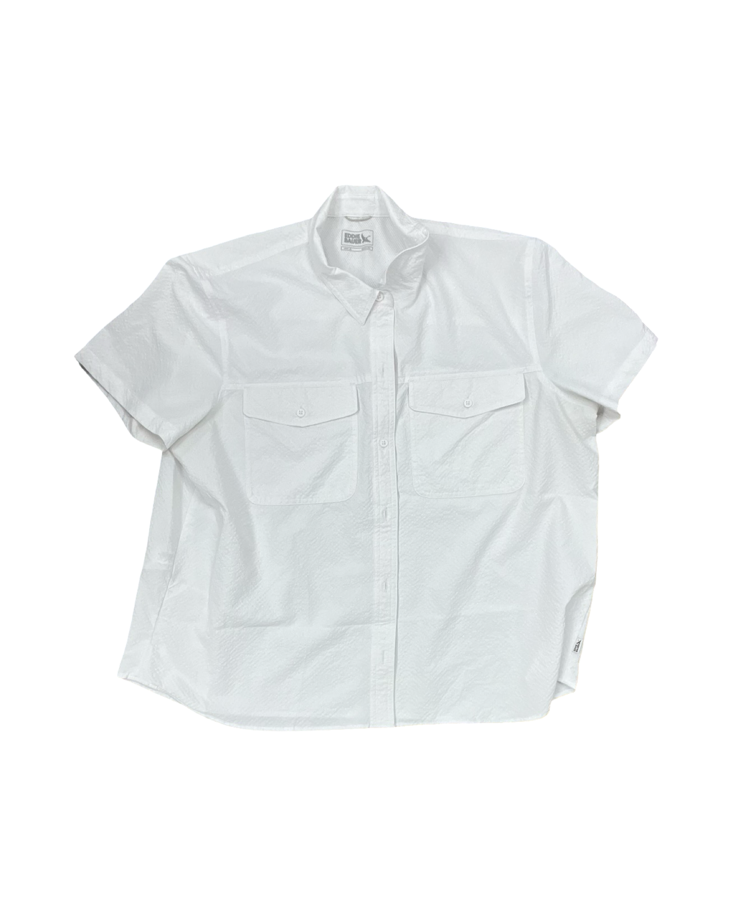 Blouse Ss By Eddie Bauer In White, Size:Xl