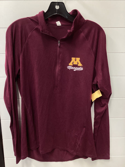 Athletic Top Ls Collar By Under Armour In Maroon, Size:L