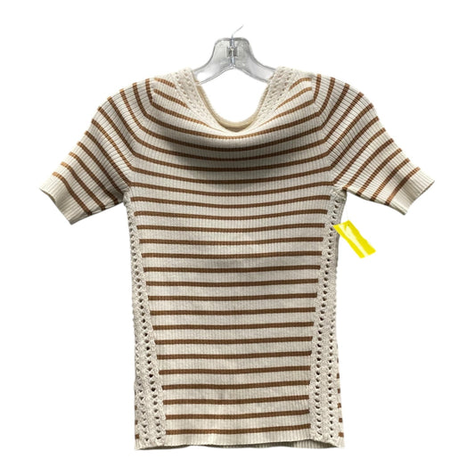 Top Ss By Loft In Cream & Tan, Size:S