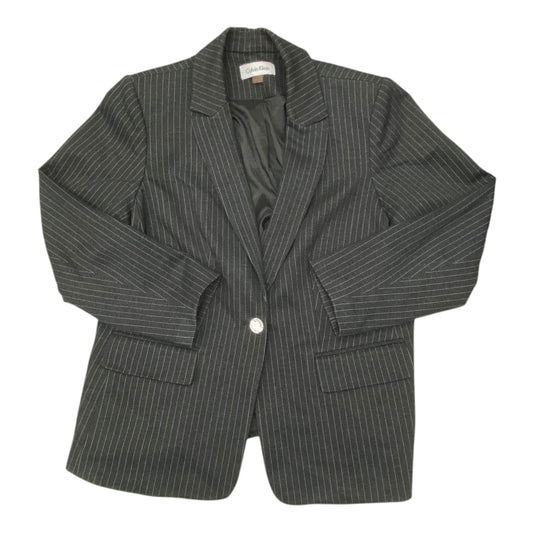Blazer By Calvin Klein In Striped Pattern, Size:16