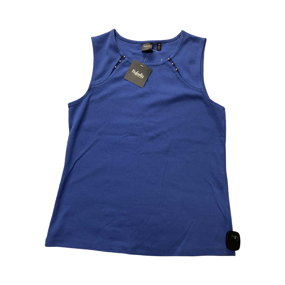 Top Sleeveless By Rafaella In Blue, Size:L