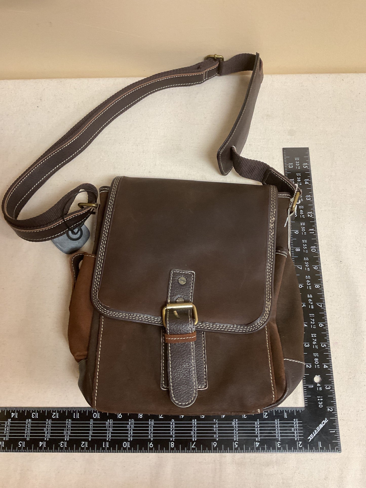 Crossbody Leather By Cmc In Brown, Size:Medium
