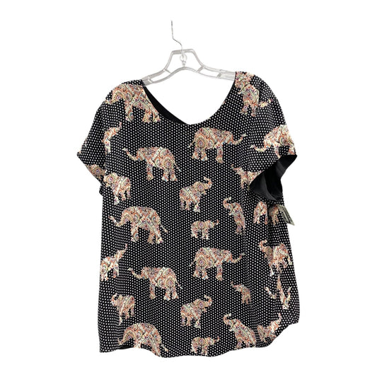 Top Ss By Chicos In Black & Pink, Size:Xl