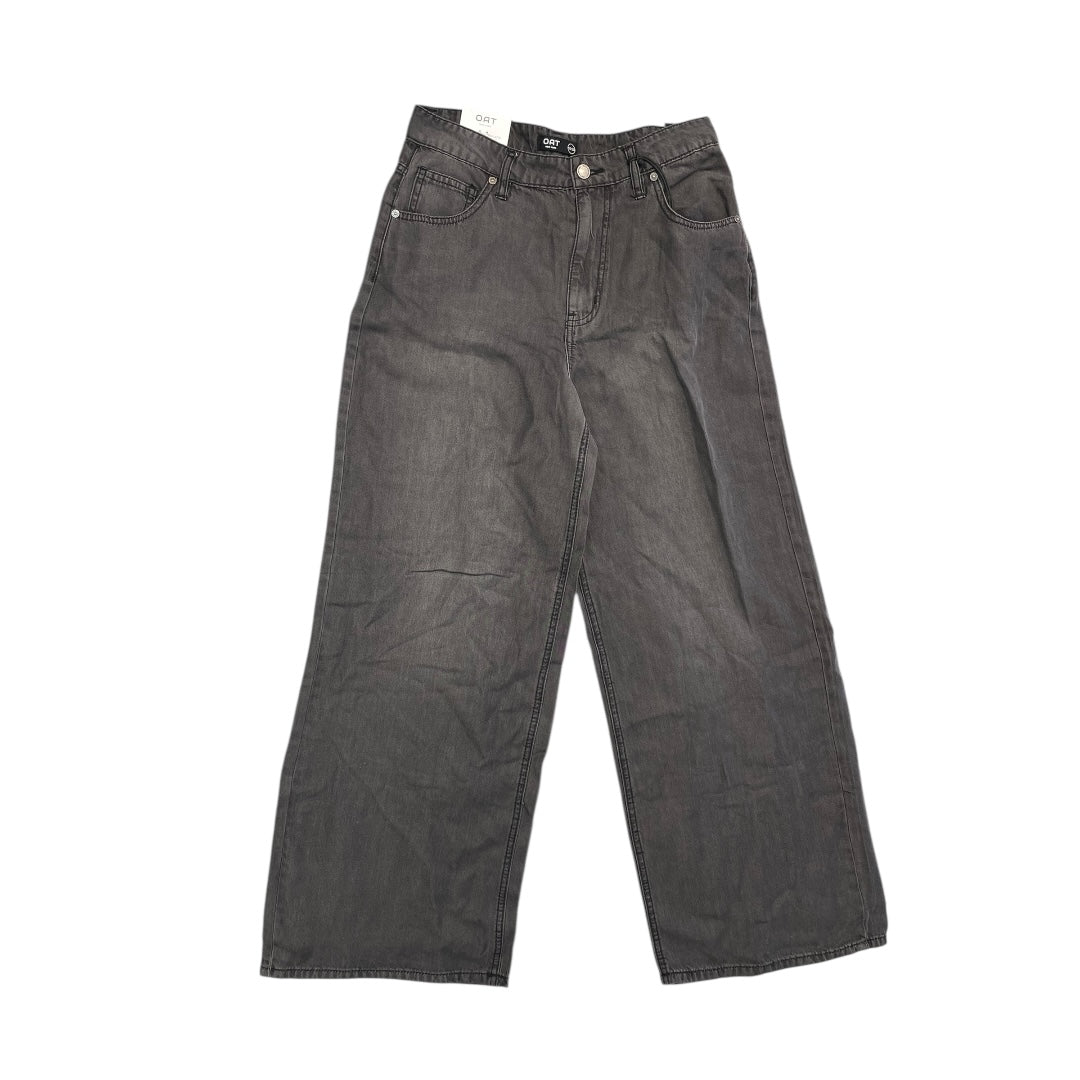 Jeans Wide Leg By Oat In Black Denim, Size:10