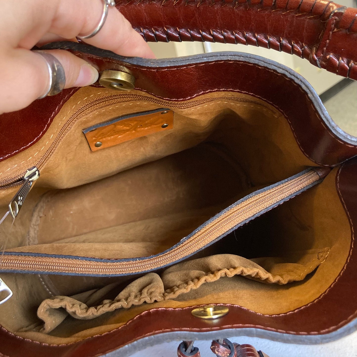 Handbag Designer By Patricia Nash In Brown, Size:Large