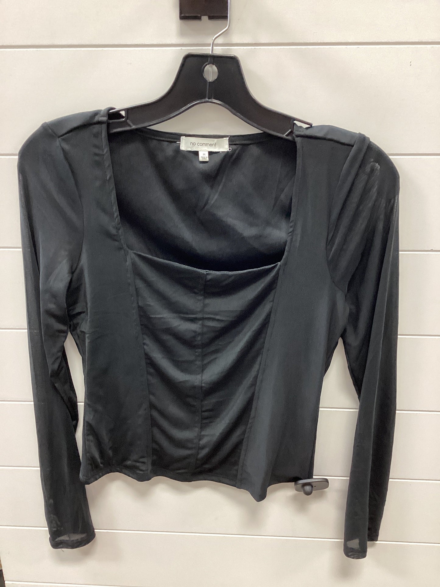 Top Ls By No Comment In Black, Size:M