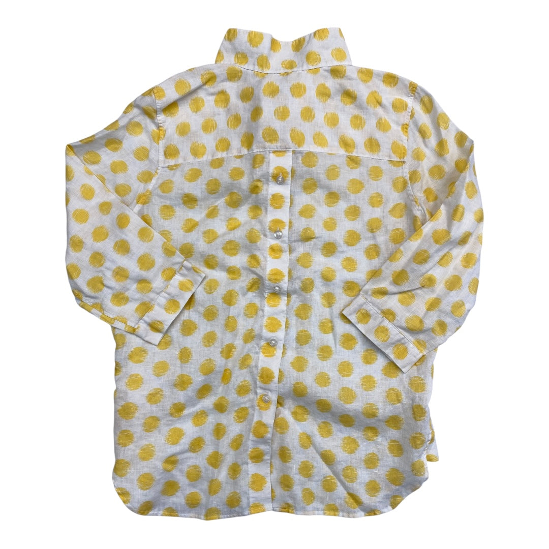 Top Ls By Chicos In White & Yellow, Size:S