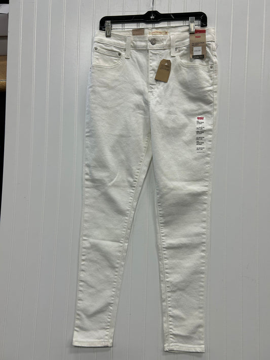 Jeans Skinny By Levis In Cream Denim, Size:10