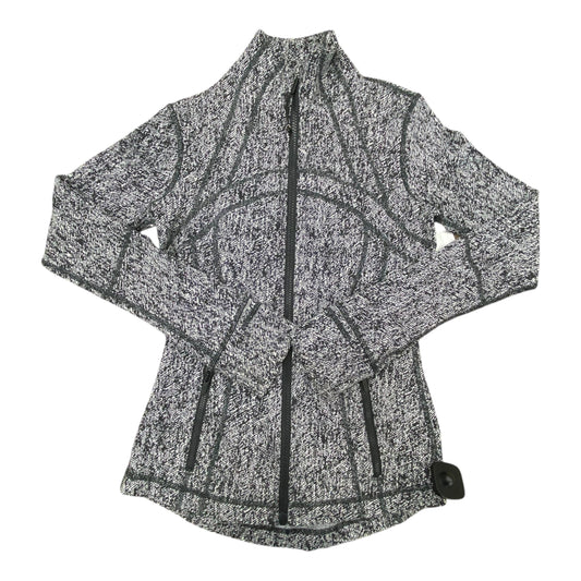 Athletic Jacket By Lululemon In Black & White, Size:4
