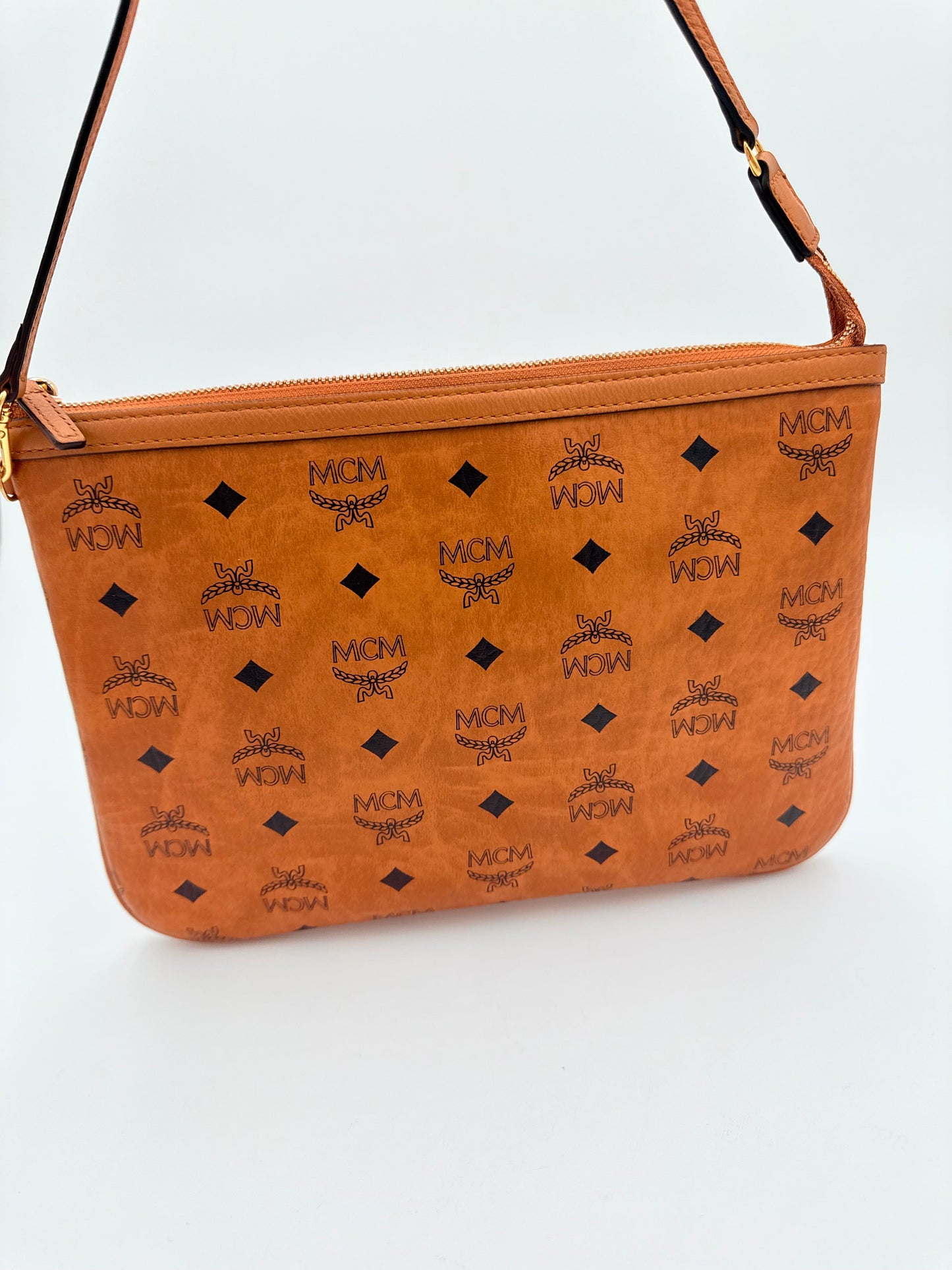 Wristlet Luxury Designer By Mcm In Tan, Size:Large