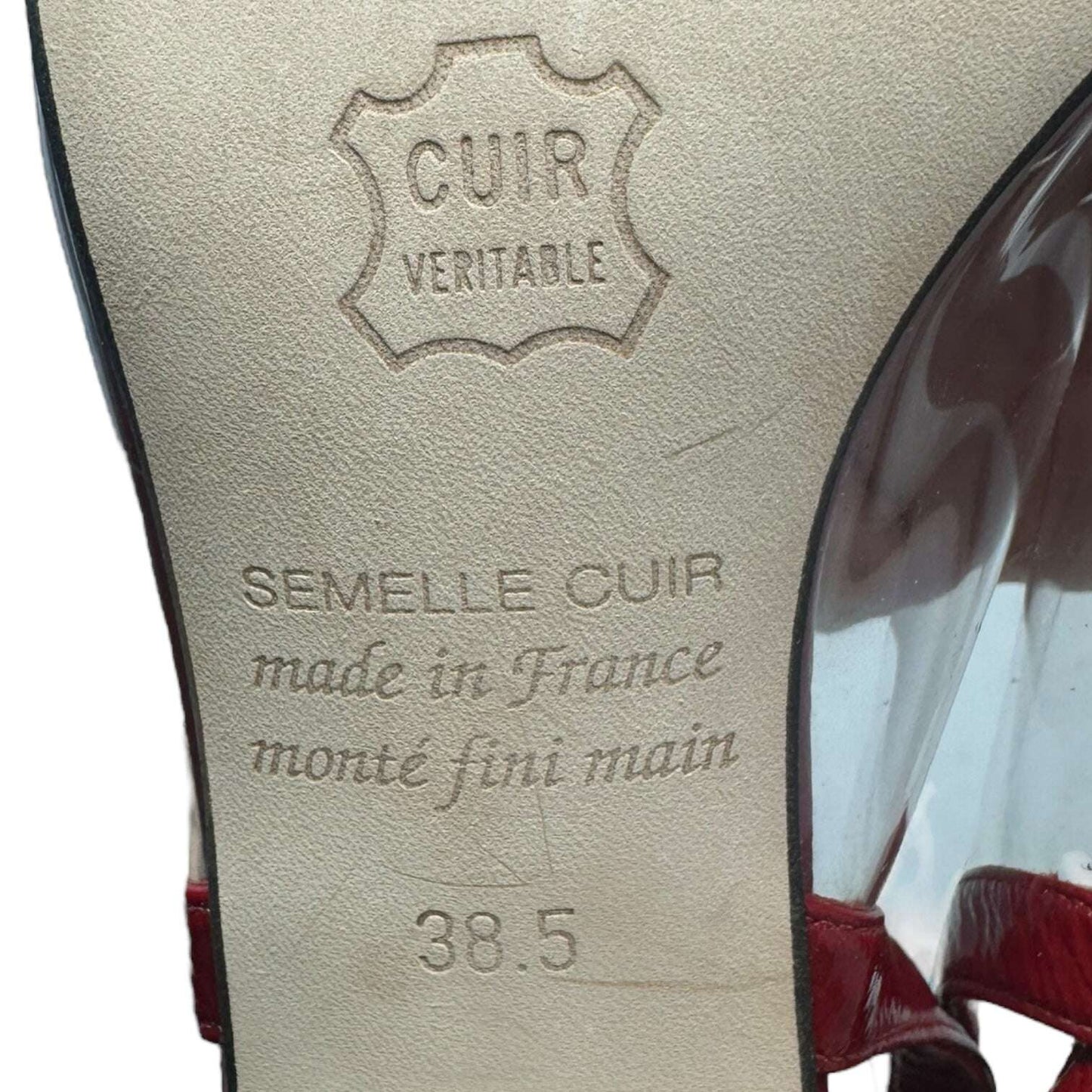 Agata Patent Cap Toe Slingback Shoes Heels Kitten By Susan van der Linde In Rose Gold, Size: 8.5