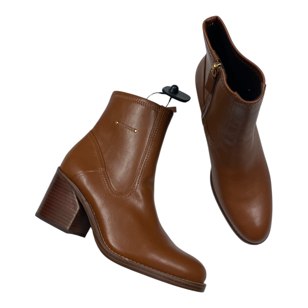 Boots Ankle Heels By Franco Sarto In Brown, Size:9.5