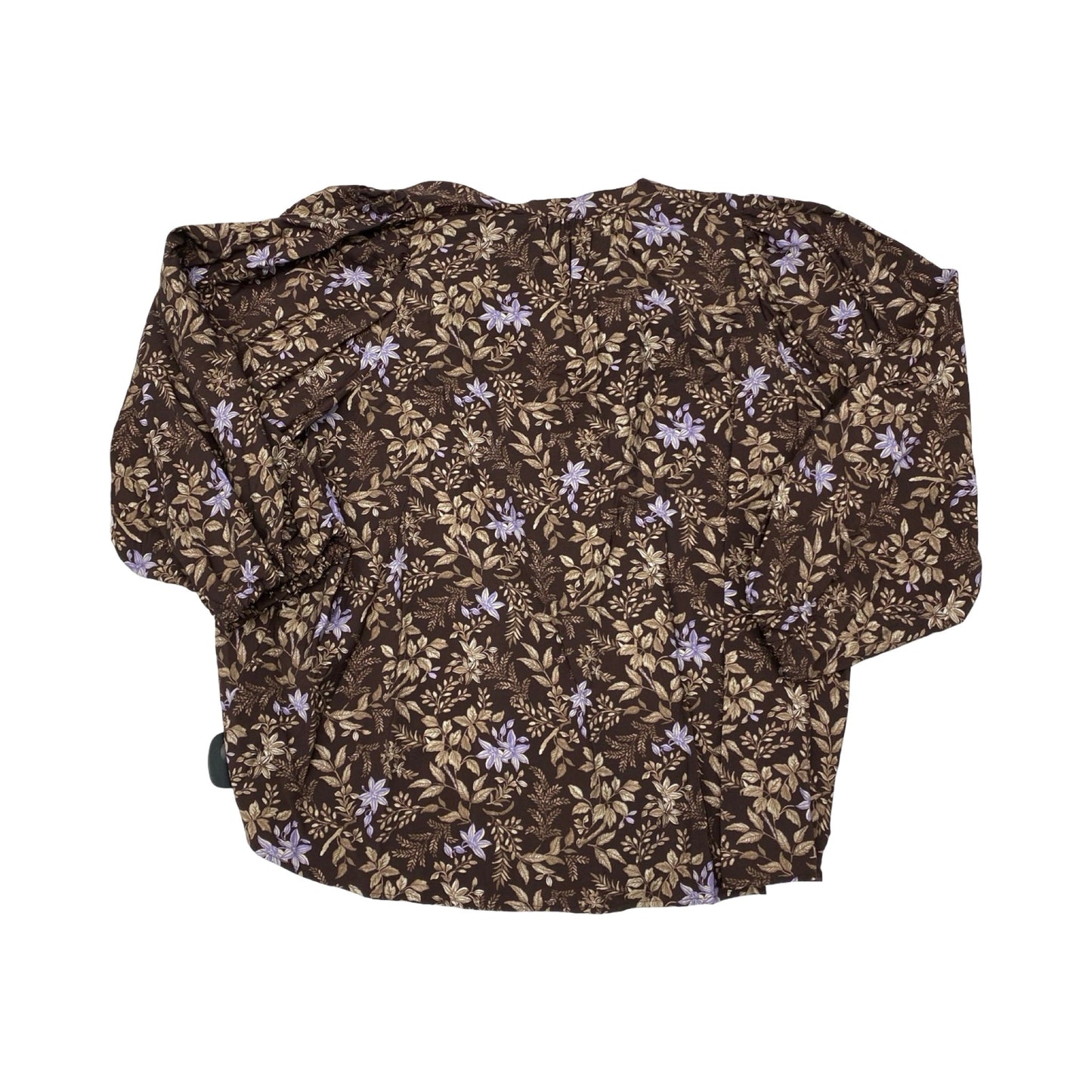 Top Ls By Loft In Brown & Purple, Size:L