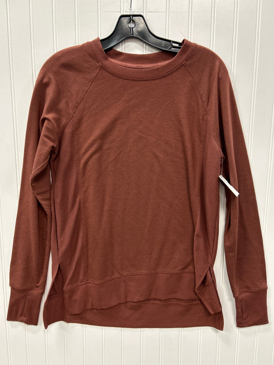 Athletic Top Ls Crewneck By Rbx In Brown, Size:S